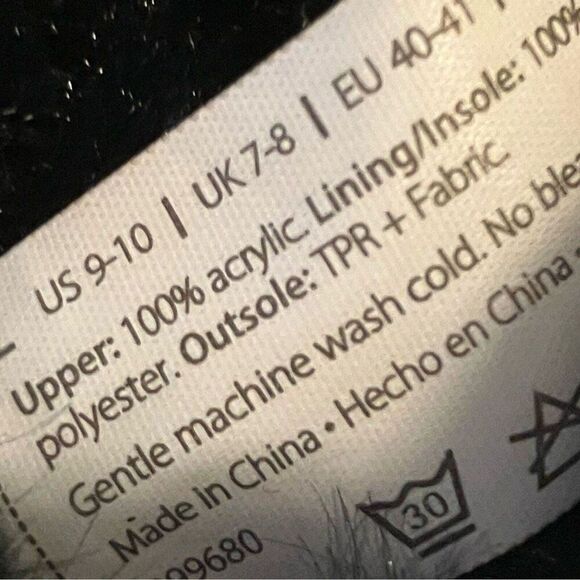 Dearfoams red knit with very softy faux fur lining women sock bootie size L 9/10 - Picture 8 of 8